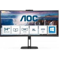 AOC Value-line CU34V5CW/BK 34 Wide Quad HD 100Hz Curved VA Monitor - thumbnail