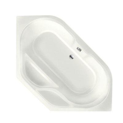 Ligbad Inbouw Xenz New Guinea Hoekbad 1-2 Persoons Duobad 140x140x47cm Acryl Edelweiss Mat met Poten