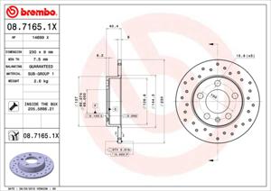 Remmenset, remschijf BREMBO, Remschijftype: Geperforeerd, Inbouwplaats: Achteras: , u.a. für Audi, Skoda, VW, Seat