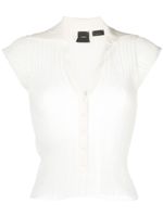 PINKO polo en maille nervurée - Blanc