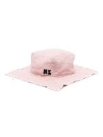 Natasha Zinko logo-patch frayed-brim hat - Rose