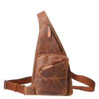 Leather Design Crossbody Rugzak / Bodybag Hunter Bruin - thumbnail