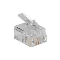 ACT TD104R RJ11 (6P/4C) modulaire connector voor ronde kabel met soepele aders- 25 stuks