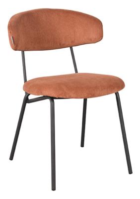 LABEL51 Eetkamerstoel 'Zack' Rib, kleur Roest