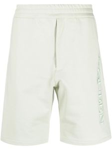 Alexander McQueen bermuda à logo brodé - Vert