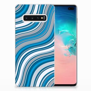 Samsung Galaxy S10 Plus TPU bumper Waves Blue