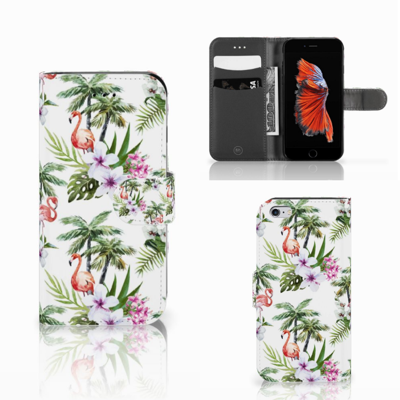 Apple iPhone 6 | 6s Telefoonhoesje met Pasjes Flamingo Palms Apple iPhone 6 | 6s Telefoonhoesje met Pasjes Flamingo Palms