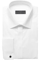 John Miller Tailored Fit Gala shirt wit, Effen