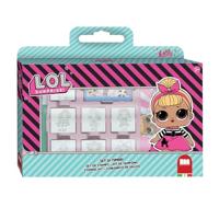 Multiprint 7980 - stempelset bestaande uit 7 beukenhouten stempels met LOL-motieven inclusief stempelkussen, 3 viltstiften en Activity Book