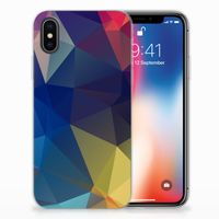 Apple iPhone X | Xs TPU Hoesje Polygon Dark - thumbnail