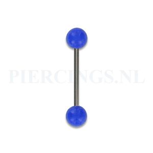 Tongpiercing acryl blauw