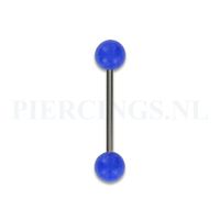 Tongpiercing acryl blauw