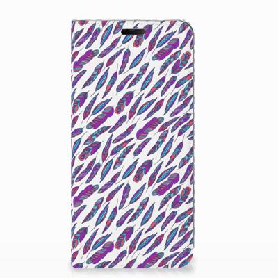 Nokia 7.1 (2018) Hoesje met Magneet Feathers Color