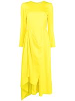 Alexander McQueen robe mi-longue à design drapé - Jaune