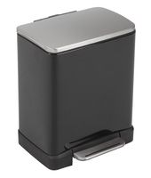 EKO - Europe E-Cube Step Bin 20L Rechthoekig Zwart - thumbnail