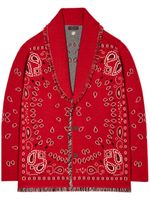 Alanui cardigan en cachemire à motif bandana - Rouge