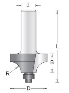 Hikoki Accessoires 8 Mm Afrondfrees Met Onderlager 22.2X49X4.8 - 754103