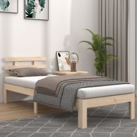 Bedframe massief hout 90x200 cm