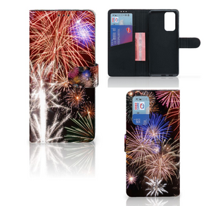 OnePlus 9 Pro Wallet Case met Pasjes Vuurwerk