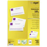 Sigel DP830 Bedrukbare visitekaarten 85 x 55 mm Helderwit 150 stuk(s) Papierformaat: DIN A4