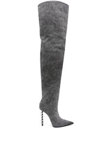 Le Silla bottes Jagger 125 mm en jean - Gris