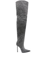 Le Silla bottes Jagger 125 mm en jean - Gris - thumbnail