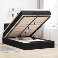 vidaXL Ottoman bed met matras en LED's 120x200cm fluweel zwart, bedframe, ottoman bedframe, bedframe met opbergruimte onder het bed, bedframe met opbergruimte