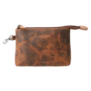 Leather Design Leren Make Up / Pen Etui Hunter Bruin