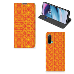 OnePlus Nord CE 5G Hoesje met Magneet Batik Oranje