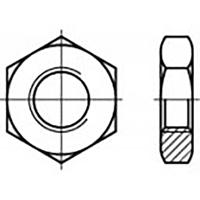 TOOLCRAFT TO-6854778 Zeskantmoeren M5 DIN 439 Staal 1000 stuk(s) - thumbnail