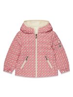 Moncler Enfant veste à logo imprimé - Rose