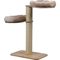 dobar® Premium Sleepy Kattenkrabpaal van hout met extra grote en stabiele krabpalen in