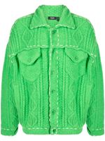 FIVE CM veste bomber à coutures contrastantes - Vert - thumbnail