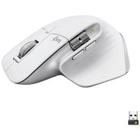 Logitech MX Master 3S Ergonomische muis Bluetooth, Radiografisch Optisch Lichtgrijs 7 Toetsen 8000 dpi Afneembare kabel, Ergonomisch, Intelligent scrollwiel, - thumbnail