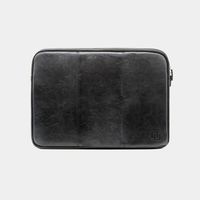 NEGOTIA Vintage Abbey Leren Laptophoes 17,3" Laptop Sleeve Zwart