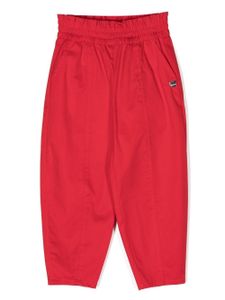 Monnalisa pantalon droit à plaque logo - Rouge