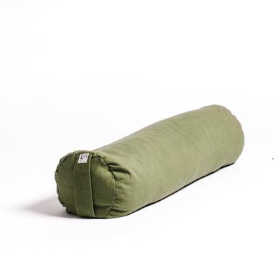 ECO Groene bolster rond – yogabolster Yoganic 63x20x16 cm