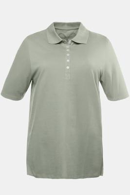 Ulla Popken Poloshirt, regular, piquékwaliteit, zijsplitten - Grote Maten