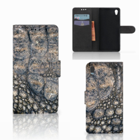 Sony Xperia Z5 | Z5 Dual Telefoonhoesje met Pasjes Krokodillenprint