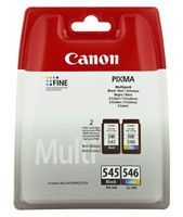 Canon PG-545/CL-546 Multipack inktcartridge 2 stuk(s) Origineel Zwart, Cyaan, Magenta, Geel