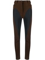 Mugler pantalon skinny à taille haute - Marron