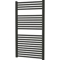 Plieger Palermo designradiator horizontaal 111.1x60cm 605W zwart grafiet (black graphite) 7252455 - thumbnail