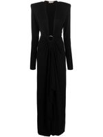 Alexandre Vauthier robe longue à col plongeant - Noir