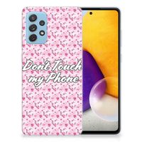 Samsung Galaxy A72 Silicone-hoesje Flowers Pink DTMP