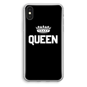 Queen zwart: iPhone XS Transparant Hoesje