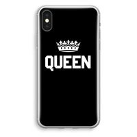 Queen zwart: iPhone XS Transparant Hoesje - thumbnail