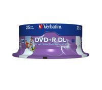 Verbatim 43667 DVD+R DL disc 8.5 GB 25 stuk(s) Spindel Bedrukbaar - thumbnail