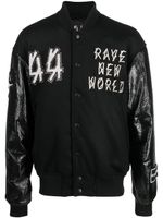 44 LABEL GROUP veste bomber Grad à patch logo - Noir