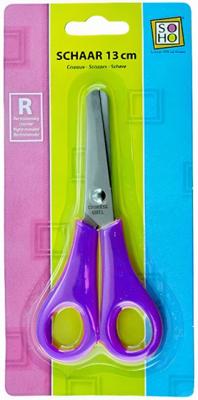 Soho papierschaar rond 13 cm staal paars/zilver Soho papierschaar rond 13 cm staal paars/zilver