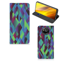 Xiaomi Poco X3 Pro | Poco X3 Stand Case Abstract Green Blue